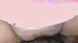 For Your Eyes Only She was so horny, she spread her pussy. An Asian gave her a cock to suck until her mouth was full of cum. He also stuck his cock into her clit, fucking her pussy with loud moans, making her extremely aroused. She masturbated twice and c