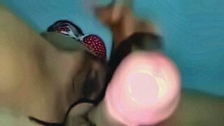 Craving Unleashed Spreading the beautiful girl's pussy, giving her a cock to suck until the cum filled her mouth, then still pushing the cock into her clitoris, fucking her pussy with loud moans, making her extremely aroused, she masturbated twice and cum