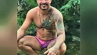 Just Released Allan Guerra Gomes urinates outdoors next to the waterfall and a podolatry session — | samy gomes nua | rides the rhythm perfectly