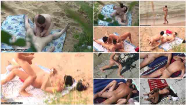 Anal porn on a nudist beach