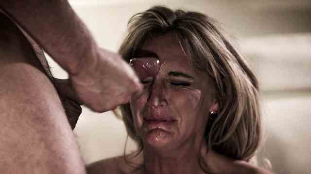 Porn mom crying in pain