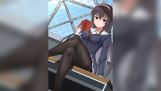Porn in stockings masturbation vibrator schoolgirl